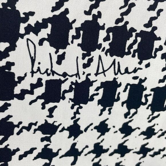 Richard Allen X H&M Houndstooth Plaid Button Front Shirt 2 - Picture 8 of 9